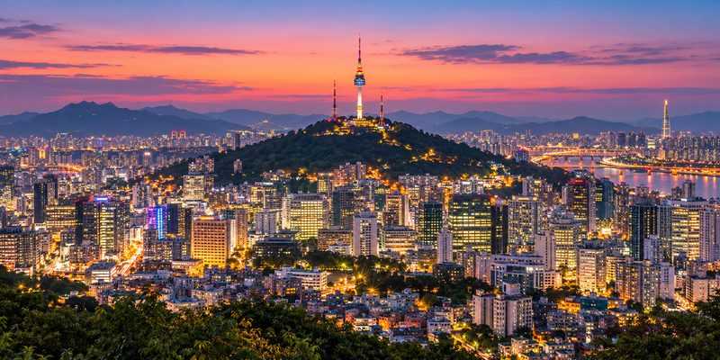 首爾南山塔夜景
